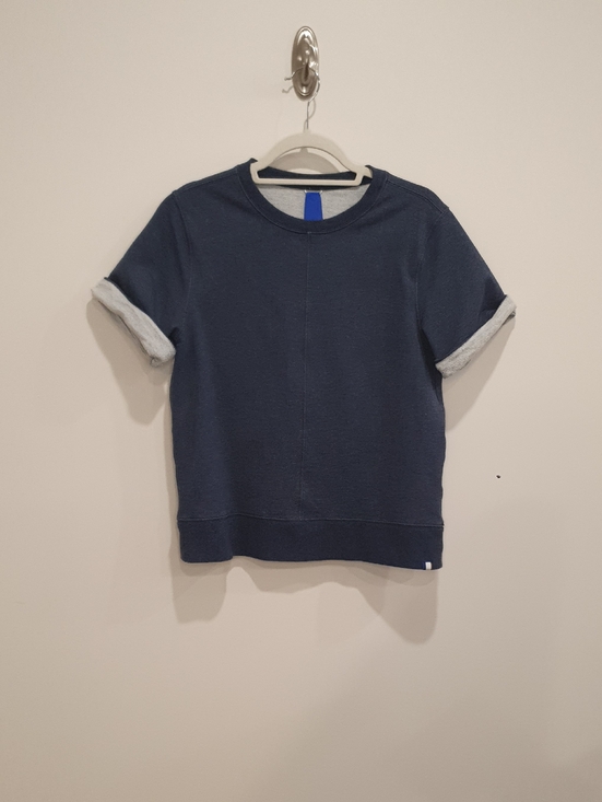 Kit and Ace Tops - Kit and Ace Navy Short Sleeve Crewneck Sweatshirt with Gray Accents Size 6
